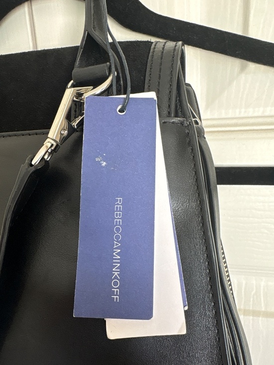 Rebecca Minkoff Black studded Suede and Leather Backpack purse main image 6